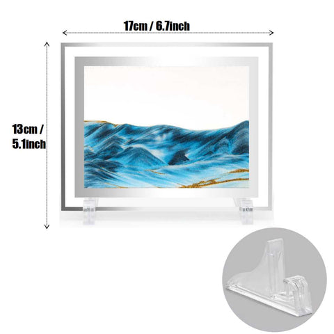 Moving Sand Art Picture 3D Deep Sea Sandscape in Motion Glass Frame