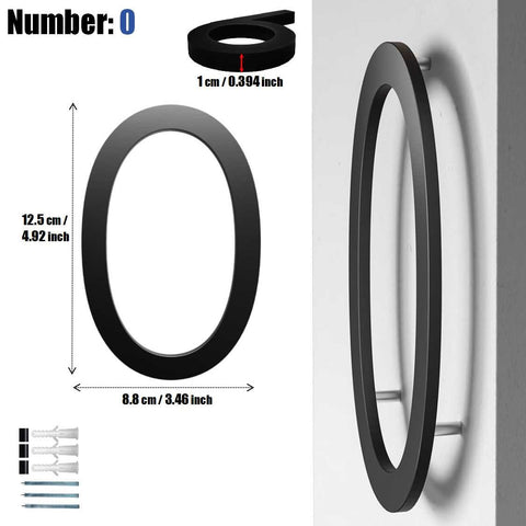 Acrylic Door Number & Letter Signs ( Number: 0 )