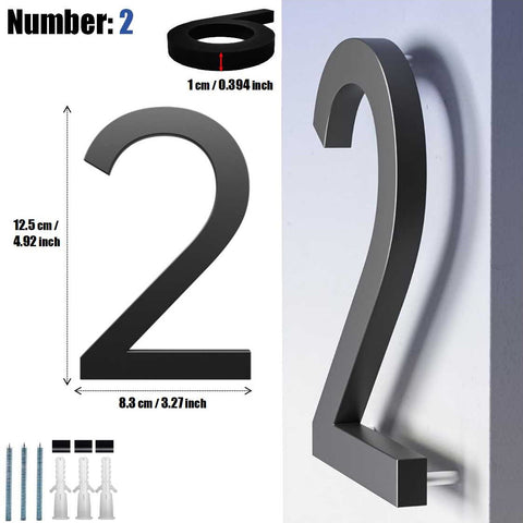 Acrylic Door Number & Letter Signs ( Number: 2 )