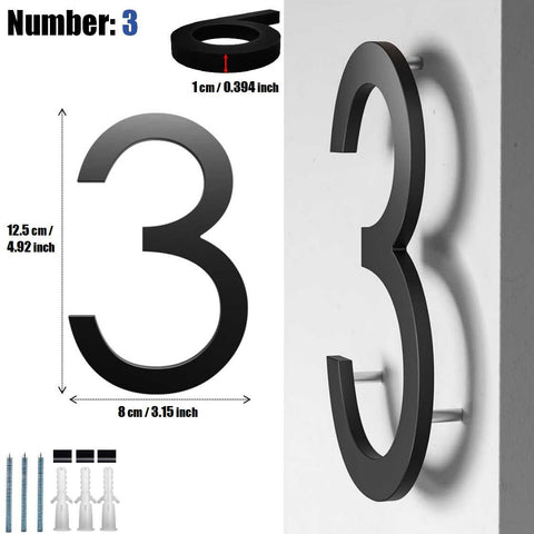 Acrylic Door Number & Letter Signs ( Number: 3 )
