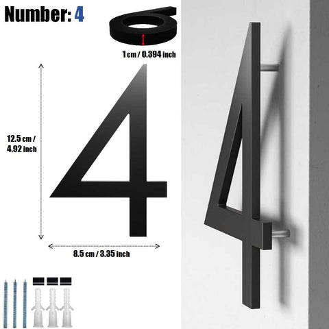 Acrylic Door Number & Letter Signs ( Number: 4 )