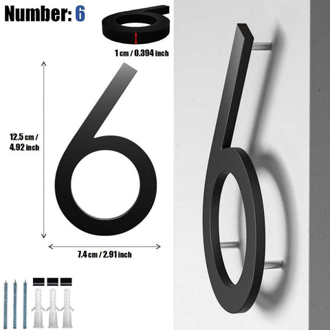 Acrylic Door Number & Letter Signs ( Number: 6 )