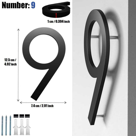 Acrylic Door Number & Letter Signs ( Number: 9 )