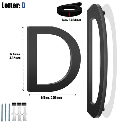 Acrylic Door Number & Letter Signs ( Letter: D )