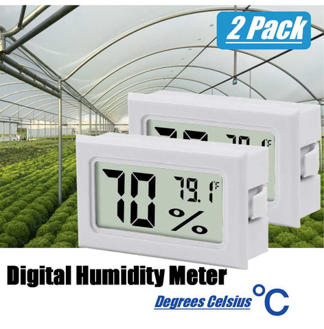 Greenhouse Garden Reptile Terrarium Indoor plant Digital Humidity Meter 2Pcs