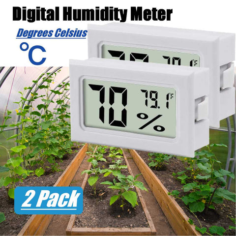 Greenhouse Garden Reptile Terrarium Indoor plant Digital Humidity Meter 2Pcs