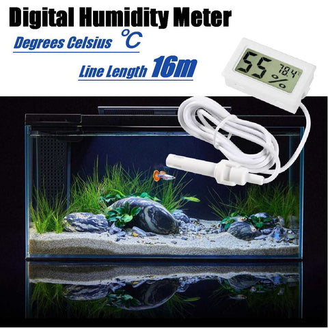 Greenhouse Garden Reptile Terrarium Indoor plant Digital Probe Humidity Meter 39