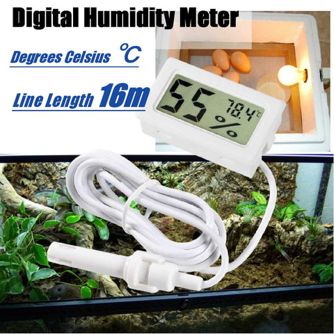 Greenhouse Garden Reptile Terrarium Indoor plant Digital Probe Humidity Meter 39