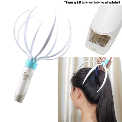 Electric Head Scalp Massager Neck Massage with Vibrating 8 Contacts Claws
