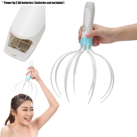 Electric Head Scalp Massager Neck Massage with Vibrating 8 Contacts Claws