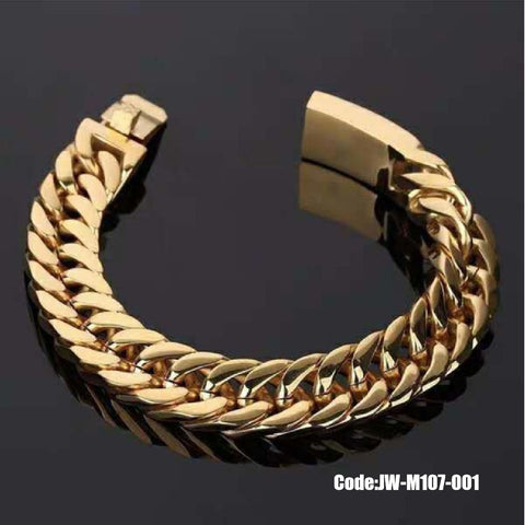 Men's Ring Gold Chain Bracelet Jewellery Chunky Cuban Link Chain Bangle 12MM