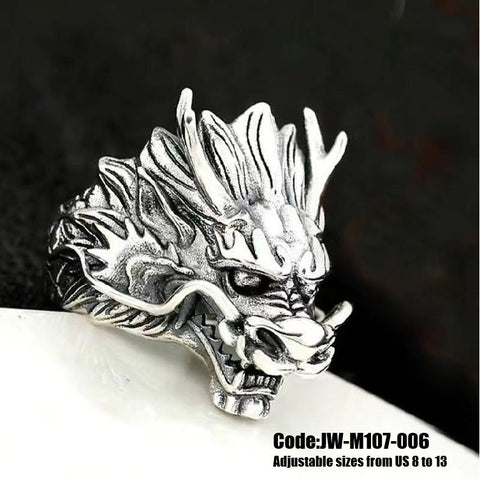 Men's Ring Jewellery Vintage Zodiac Dragon Head Style Ring