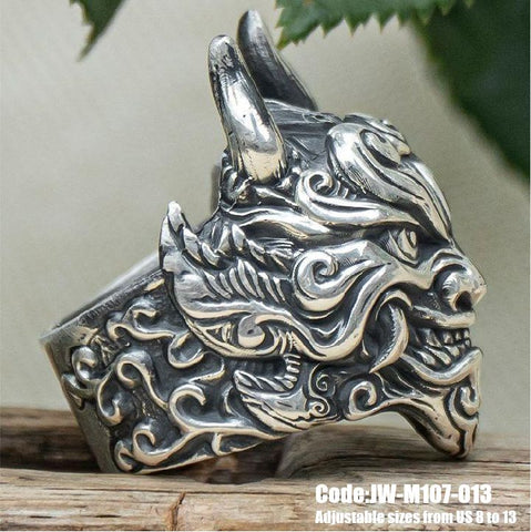 Men's Ring Jewellery Dragon Vintage Gothic 925 Sterling Silver Ring