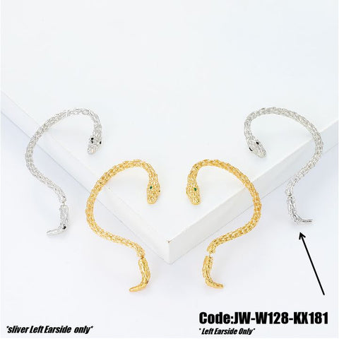 Women's Silver Earring Jewellery Snake Ear Cuff Gothic