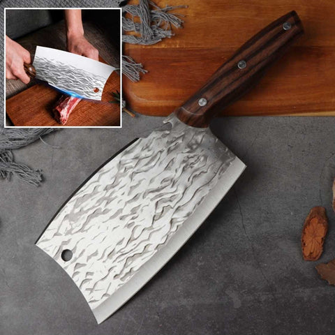 Heavy Duty Multi-Purpose Dual Edges Meat Cleaver Knife Butcher Knife Bone Cutter