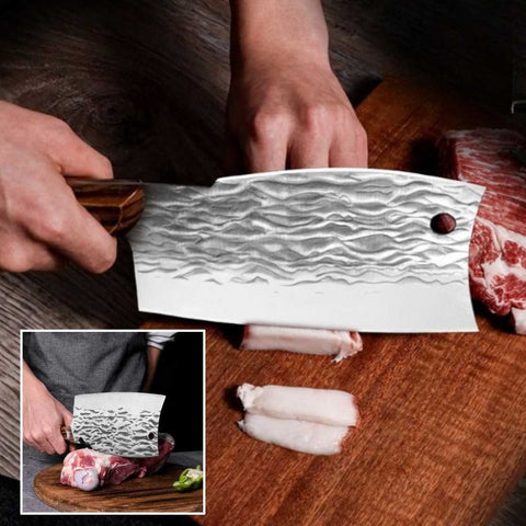 Heavy Duty Multi-Purpose Dual Edges Meat Cleaver Knife Butcher Knife Bone Cutter