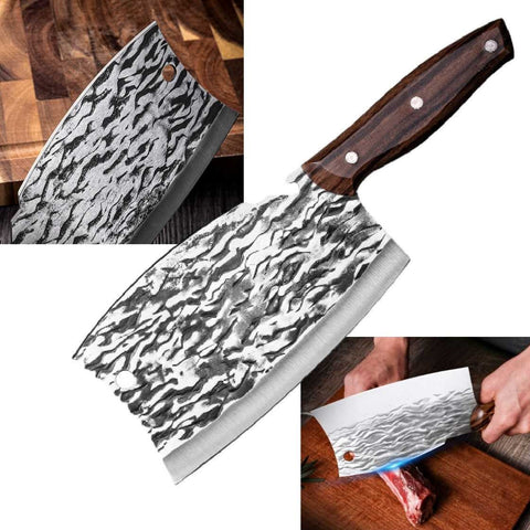 Heavy Duty Multi-Purpose Dual Edges Meat Cleaver Knife Butcher Knife Bone Cutter