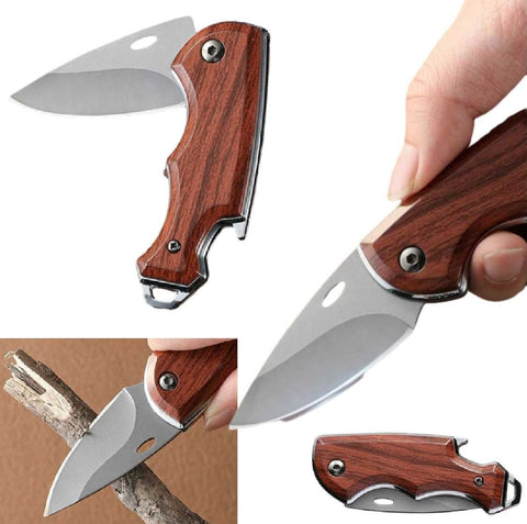 Outdoor Camping Mini Portable Folding Knife Pocket Knife Key Chain