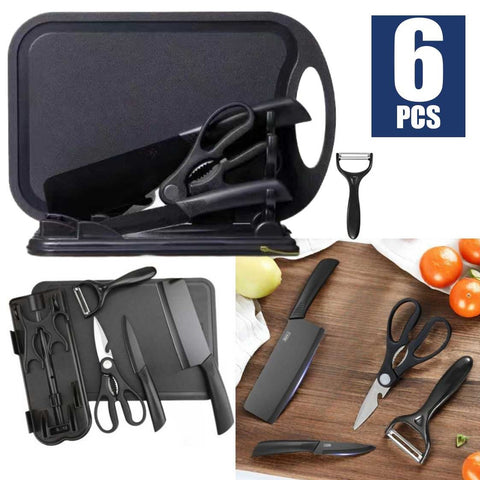 6 PCS Black Kitchen Knife Set