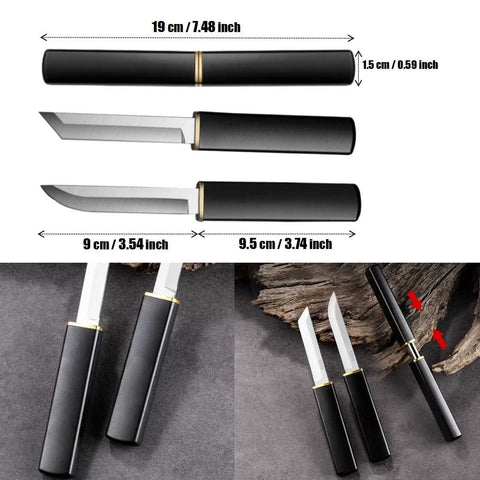 Camping Outdoor Portable Fruit Peeling Matching Knife Set Black