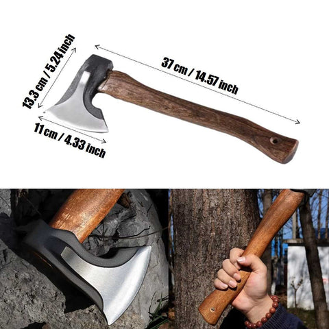 Haevy Duty Outdoor Camping Axe Hand-Forged Multi-Purpose Survival Axe