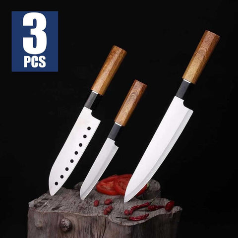 Professional Chef Knife Set 3-Piece Japanese Kitchen Knives