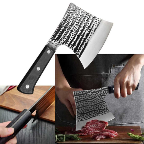 Heavy Duty Full Tang Butcher Cleaver Knife Axe Shape for Bones Cut
