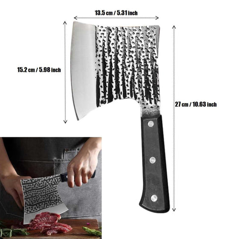 Heavy Duty Full Tang Butcher Cleaver Knife Axe Shape for Bones Cut