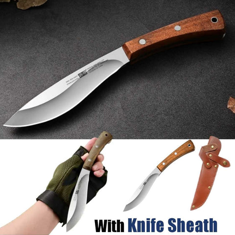 Stainless Steel Blade Outdoor Camping Knife with Knife Sheath