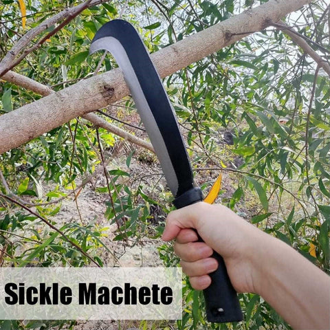 Heavy Duty Sickle Machete for Gardening Weeding Tool, Camping, Outdoor