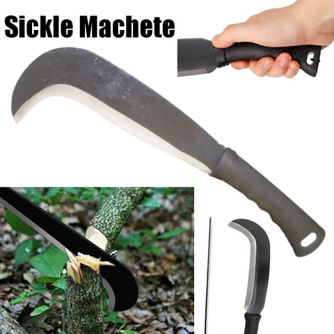 Heavy Duty Sickle Machete for Gardening Weeding Tool, Camping, Outdoor