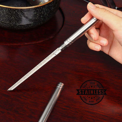 Creative Portable Stick Fruit Knife with Sheath Compact Blade Home Outdoor
