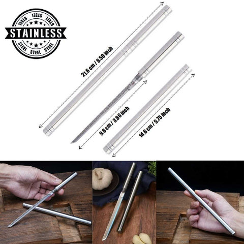 Creative Portable Stick Fruit Knife with Sheath Compact Blade Home Outdoor