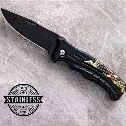 Stainless Steel Pocket Knife Folding Outdoor Knife for Camping Hiking EDC