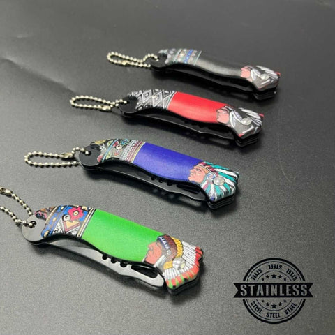 High-Strength Stainless Steel Folding Outdoor Knife Fruit Knife EDC ( Blue )