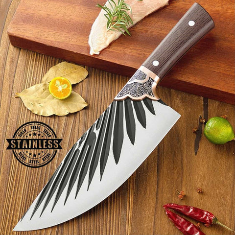 Forged Stainless Steel Kitchen Cleaver for Effortless Chopping and Slicing