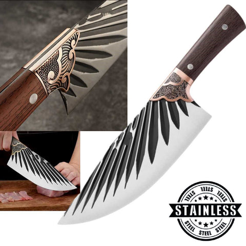 Forged Stainless Steel Kitchen Cleaver for Effortless Chopping and Slicing