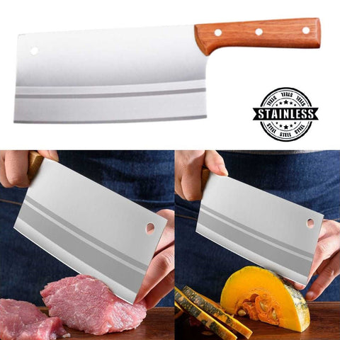 Stainless Steel Kitchen Chef Cleaver Knife Lightweight Sharp Slicing Knife