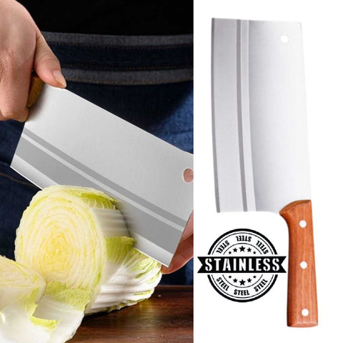 Stainless Steel Kitchen Chef Cleaver Knife Lightweight Sharp Slicing Knife