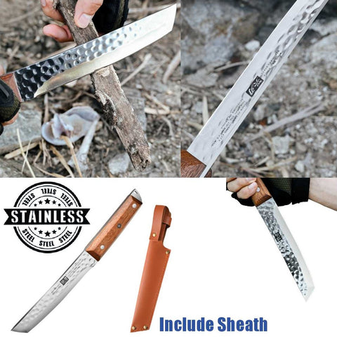 Stainless Steel Camping Knife Outdoor Fixed Blade Knife with Sheath