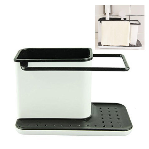 Kitchen Dish Drainer Sink Caddy Organizer Dish Rack Soap Dispenser Holder