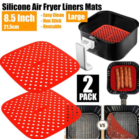 Air Fryer Oven Liners Silicone Mats Baking Basket Bowl Accessories-8.5 inch