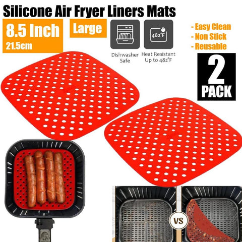 Air Fryer Oven Liners Silicone Mats Baking Basket Bowl Accessories-8.5 inch