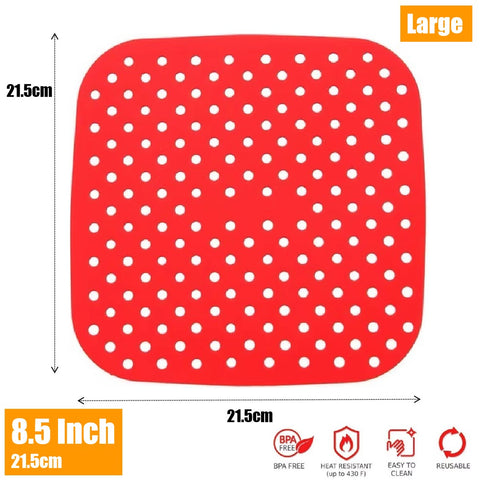 Air Fryer Oven Liners Silicone Mats Baking Basket Bowl Accessories-8.5 inch
