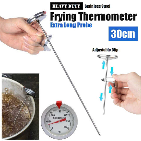 30cm Stainless Steel Cooking Digital Thermometer Probe Portable