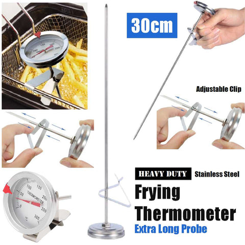 30cm Stainless Steel Cooking Digital Thermometer Probe Portable