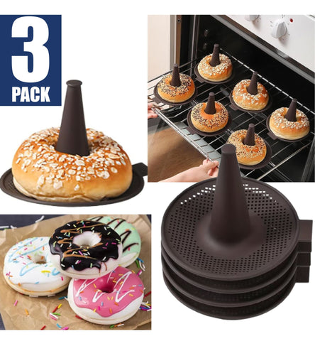 3Pack Silicone Donut Molds Doughnut Moulds Bagels Baking Tray