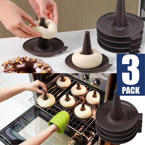 3Pack Silicone Donut Molds Doughnut Moulds Bagels Baking Tray