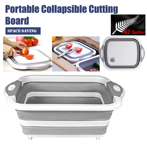 Camping Cooking Collapsible Cutting Board with Colander