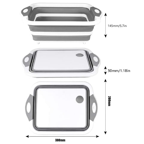 Camping Cooking Collapsible Cutting Board with Colander